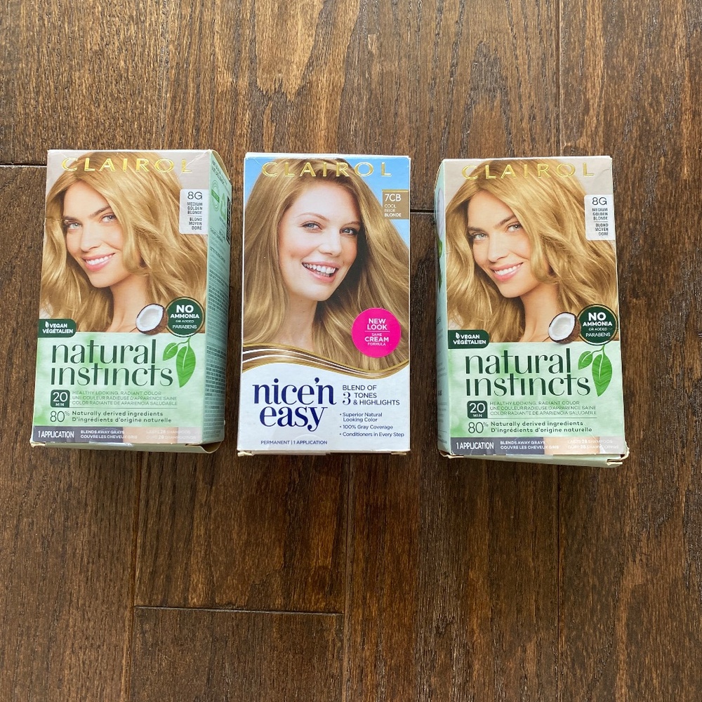 Natural Instincts and Nice N' Easy Hair Color